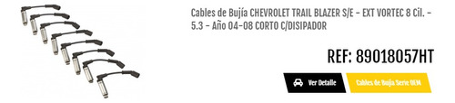 Set Cables  8 Cil Mot/ 5.3 Corto Con Disipador Aluminio