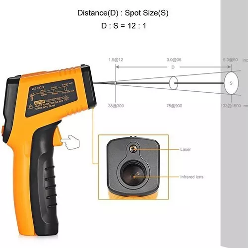 Pistola Medidor De Temperatura Pirometro Laser -50° A 380°c