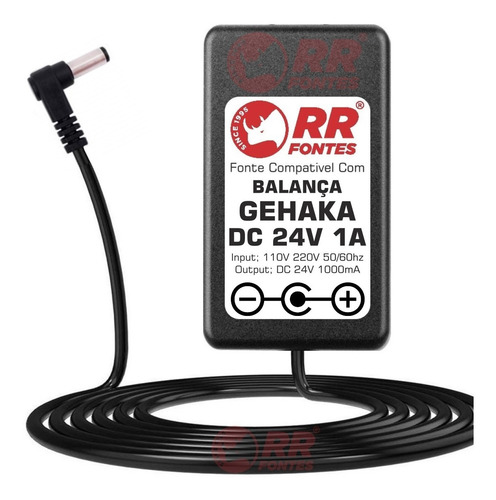 Fonte 24v Para Balança Precisão Digital Gehaka Bk500 Bk600