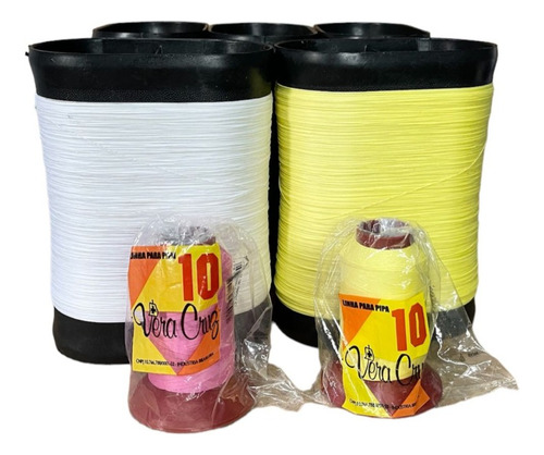 Kit Férias 1 Linha De Pipa Vera Cruz 500 Jardas + Lata