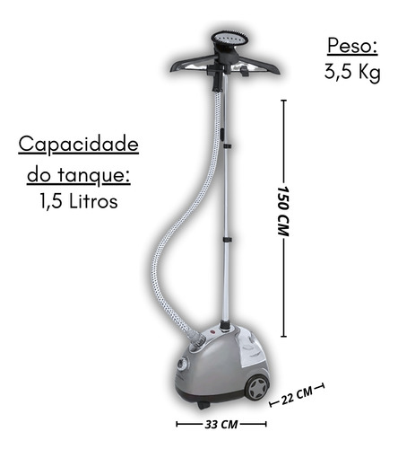 Vaporizador Steamer Vertical Vapor Roupas Com Reservatório