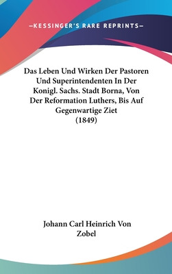Libro Das Leben Und Wirken Der Pastoren Und Superintenden...