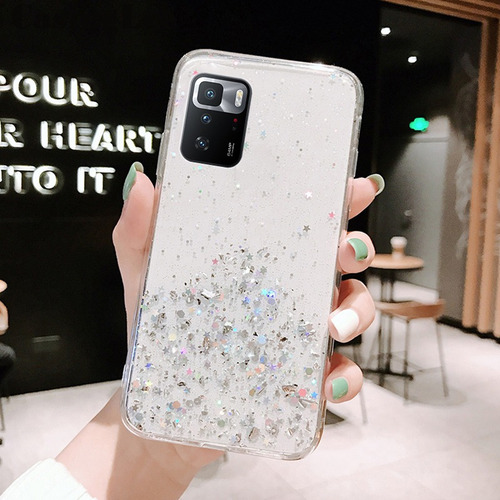 For Xiaomi Poco X3 Gt Case Stars Moon Glitter Bling Cover