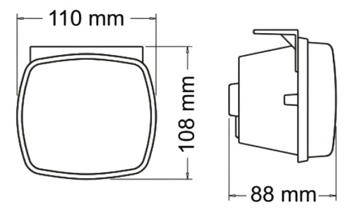 Faro Posicion Universal Multiple Ambar Baimil 570 Unipolar