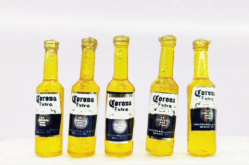 Botellas Cerveza Corona Miniatura Maqueta 4.5 Cm 100 Pzas.