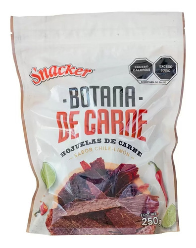 Botana De Carne Snacker Sabor Chile Limón 250 Gr