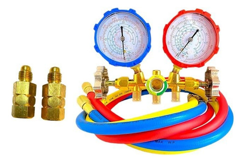 Manifold R410 R22 R134 Y Bomba De Vacio 70 Litros 2 Etapas