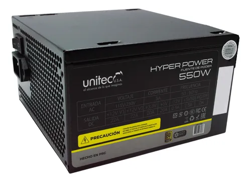 Fuente De Poder Para Pc, Hyper Power Unitec Atx 550w