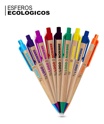 Imagen 1 de 4 de Esferos Ecológicos Publicitarios Personalizados X100 Unidade