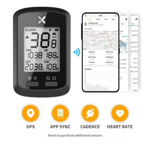 Pack Gps Xoss G+, Pulsómetro Xoss X2, 2 Sensores Cycplus C3