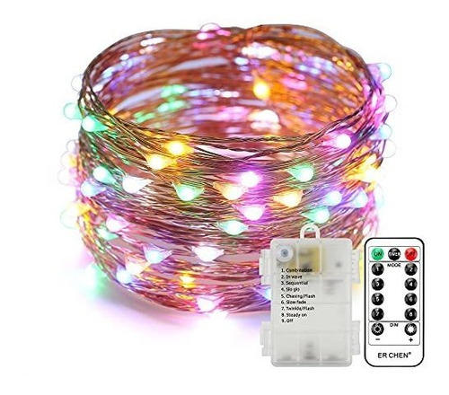 Luces Led 100 Multicolor 33ft Con Control Remoto