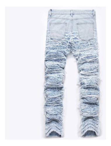 Vaqueros Con Flecos Rasgados Para Hombre, Estilo Hip Hop, Es