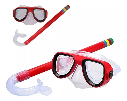 2 Lentes Buceo Mascara Niño Snorkel Nadar Piscina Playa