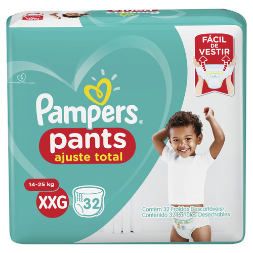 Imagen 3 de 4 de Pañales Pampers Pants Ajuste Total XXG 32 u