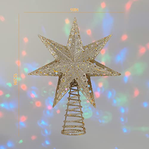 Remate De Árbol De Navidad Iluminado Bola Mágica Gira...