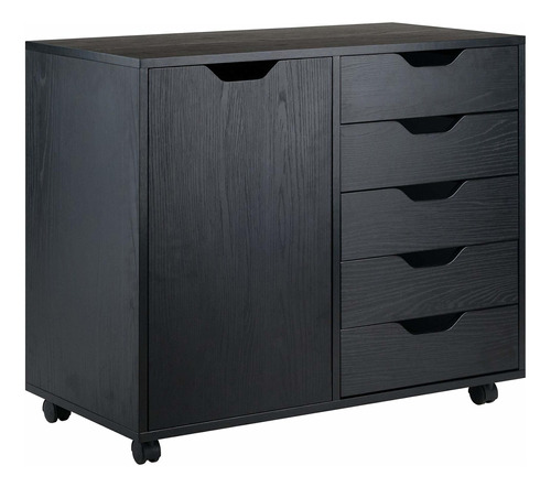 Winsome 20630ww Halifax Organizador De Madera Color Negro