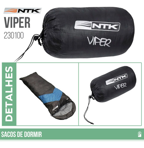 Imagem 4 de 4 de Saco Dormir Colchonete Camping Viper C/ Capuz Nautika