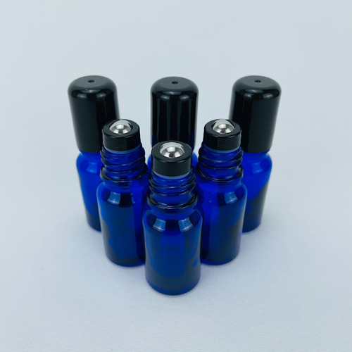 Frasco Roll On 10 Ml Vidrio Canica Acero Inoxidable 10pz