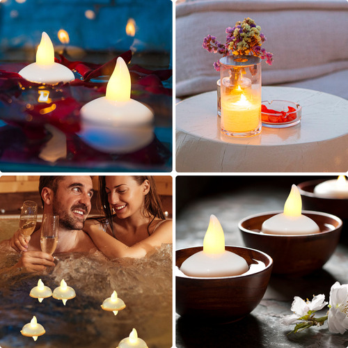 36/12 Velas Flotantes, Velas De Té Sin Llama