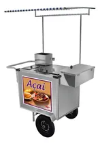 Comprar Carrinho De Açai Inox Com Toldo Rodas Pneumáticas