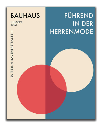 Arte De Pared Moderno De Estilo Bauhaus De Mediados Del...