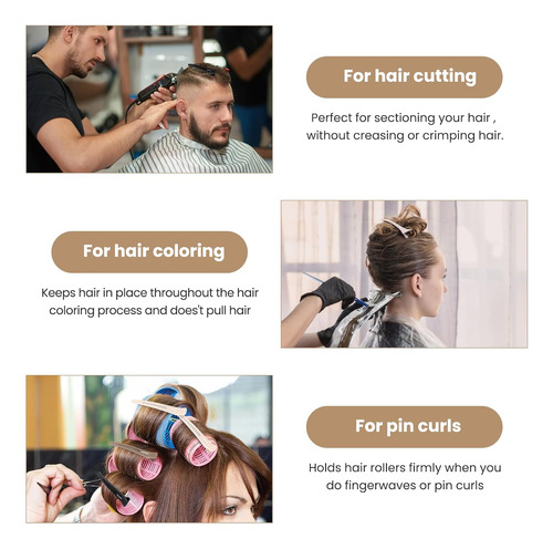 12 Pinzas De Pelo Profesionales Aimike Para Secciones De ...