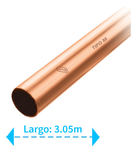 Tubo De Cobre Tipo M Tramo De 3.05 M 3/4