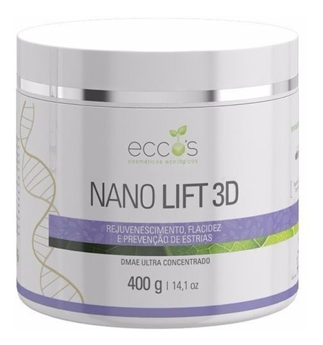 Imagem 1 de 4 de Nano Lift 3d Dmae Ultra Concentrado Eccos Cosméticos 400g