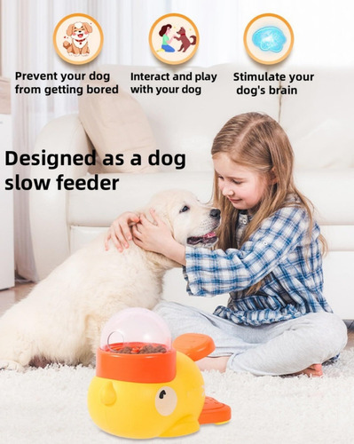 Alimentador Lento Interativo 2 Em 1, Brinquedo Para Cães