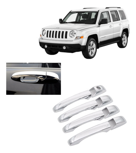 Cubre Manijas Cromadas Jeep Patriot 2007 2008 2009 2010 2011 2012 2013 2014 2015 2016 2017 2018