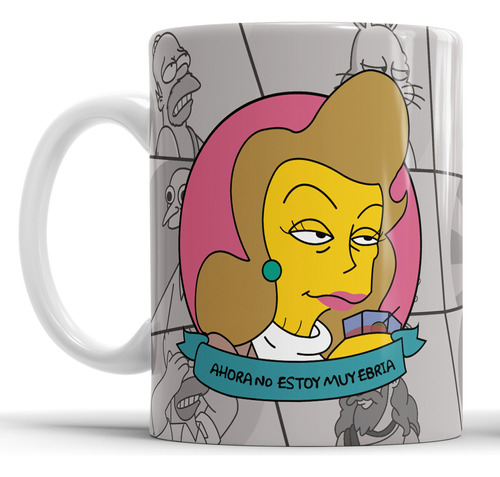 Taza De Cerámica  Los Simpson Ahora No, Estoy Muy Ebria