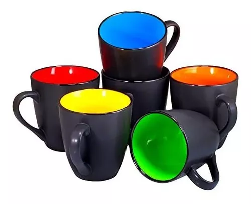 Juego de 6 tazas de café, tazas de café de cerámica de 16 onzas, taza de  café para restaurante, jueg…Ver más Juego de 6 tazas de café, tazas de café