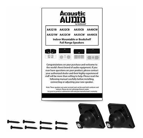 Audio Acustico Aa321b Interior Montable Negro Altavoces 1000