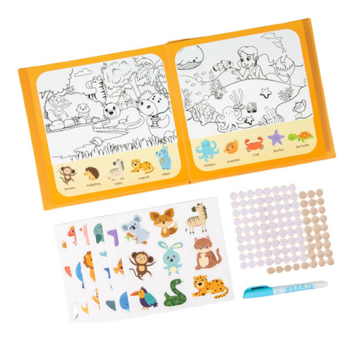 Libro De Pegatinas De Gelatina Reutilizable 3d, Juego Animal