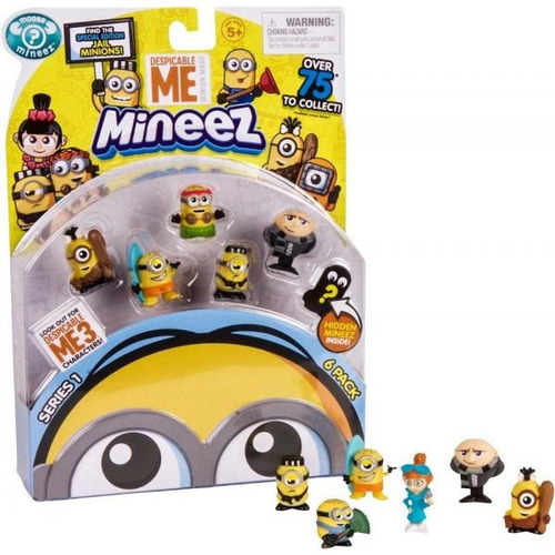 Minions Mineez Pack X 6 Figuras Coleccionables Tv Educando