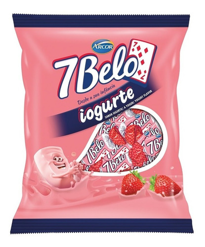 Bala Mastigável 7 Belo Sabor Iogurte - Pacote 500g