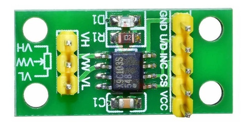 Mgsystem Potenciómetro Digital Modulo X9c103s Arduino 10k
