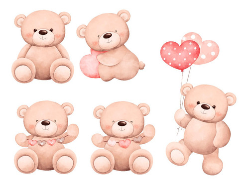 Clipart Osos San Valentin Acuarela 10