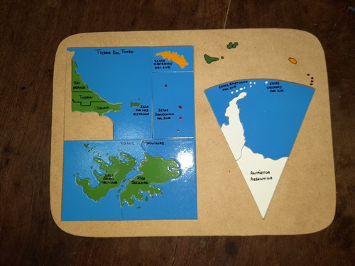 Rompecabezas De Madera: Tierra Del Fuego E Islas Malvinas