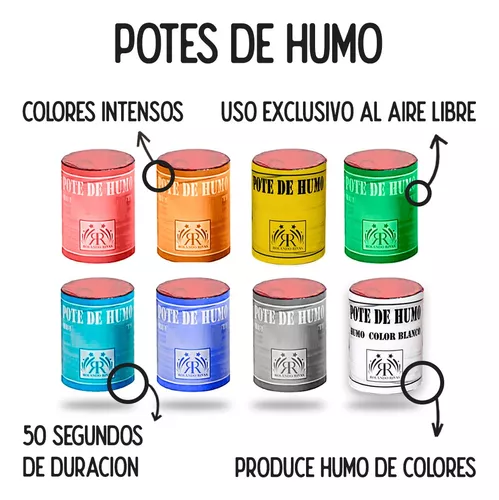 Pote de Humo 160grs. - Colores a Elección