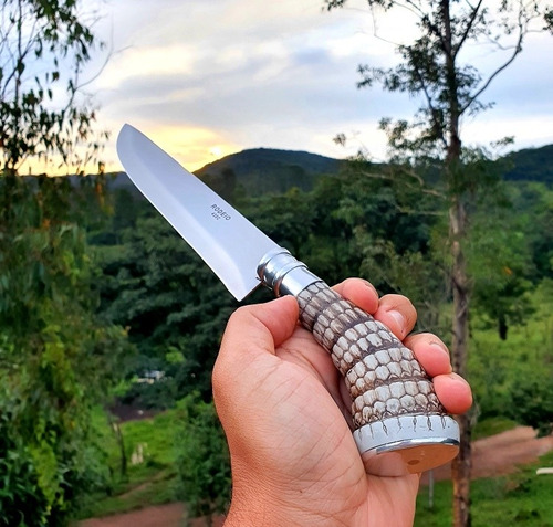 Imagem 2 de 9 de Faca De Churrasco Gaúcha Artesanal Aço Inox Rodeio 8 Pol