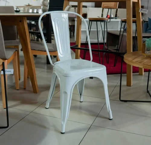 Silla Tolix De Metal - Blanca