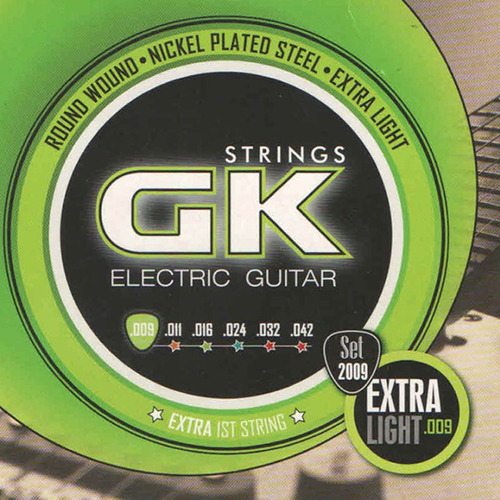 Encordado Para Guitarra Eléctrica Gk Calibre .009  