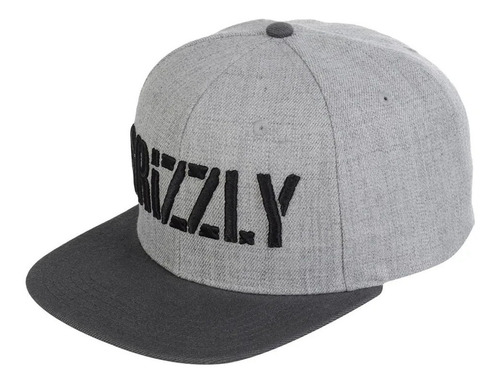 Boné Grizzly Supply  Snapback Stamp  Heather Grey Original