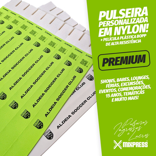 700 Pulseiras Nylon Personalizada Festa Evento . Premium