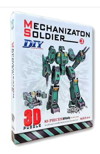 Mechanizaton Soldier 3 Rompecabezas 3d 2803o Diy