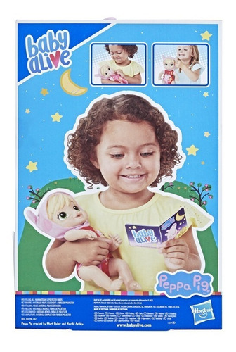 Imagen 2 de 4 de Muñeca Baby Alive - Peppa, Hora De Dormir Juguete Peppa Pig