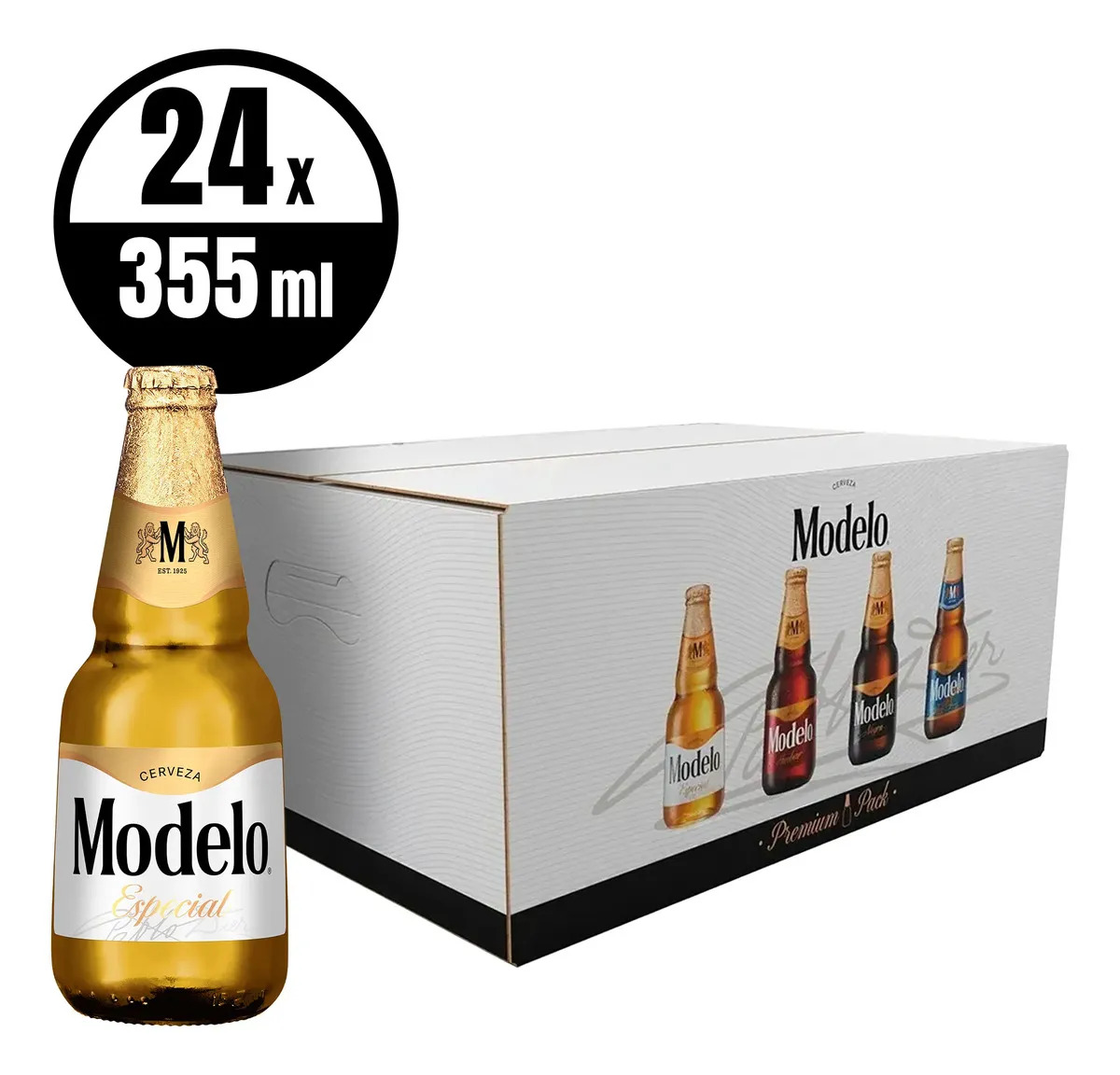 Cerveza Modelo Premium Pack 24 Botellas De 355ml