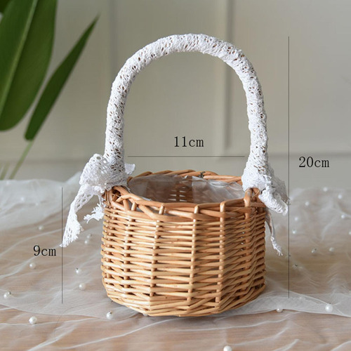 Cesta De Almacenamiento De Ratán Fresco De 3 Uds Con Asas,