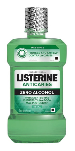 Combo Enjuague Bucal Listerine Zero Anticaries X 500 Ml X 2u